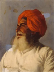 Ganda Singh, sikhský chaprasse z topografického průzkumu č. 14 plukovníka Wilmera, 1894